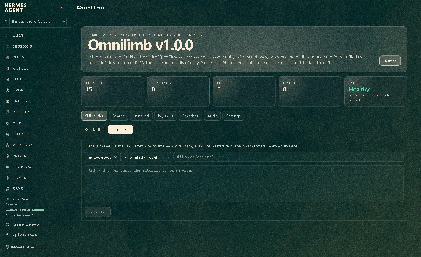 Omnilimb learn a native Hermes skill from any source